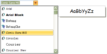 FontComboBox